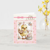 ハッピーバースデー《鳥》アメリカゴガラカード カード (黄色い花)