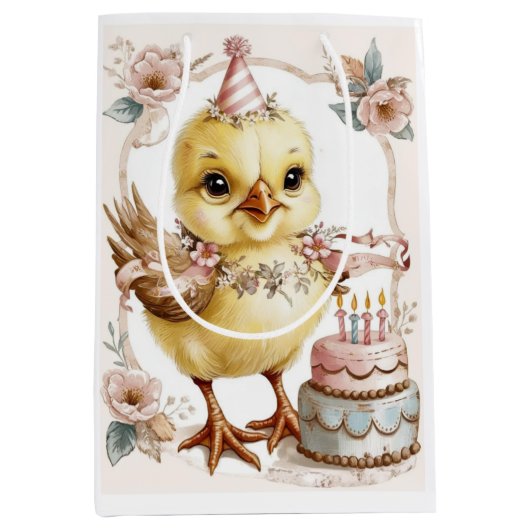 ハッピーバースデー《鳥》アメリカゴガラ抱き枕 ミディアムペーパーバッグ (正面)