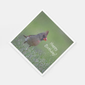 ハッピーバースデー（鳥）ショウジョウコウカンチョウ スタンダードランチョンナプキン (角)