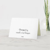 ハッピーバースデー、黄色い蘭の花 カード (裏面)