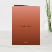 ハッピーバースデー、黒い女性(金ゴールドシェード、ブラウン) カード (裏面)