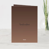 ハッピーバースデー、黒い女性(金ゴールドシェード、ブラウン) カード (裏面)