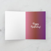 ハッピーバースデー!黒人女性アフカラフルロ花 カード (内部)