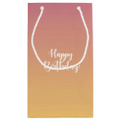 ハッピーバースデー!黒人女性カラフル天然毛 スモールペーパーバッグ (裏面)