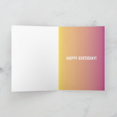 ハッピーバースデー!黒人女性カラフル髪 カード (内部)