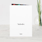 ハッピーバースデー!黒人女性ターバンカラフルズ カード (裏面)