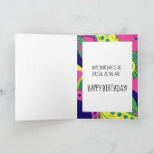 ハッピーバースデー!黒人女性バブルガムカラフル、 カード (内部)