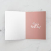ハッピーバースデー!黒人女性ピンクヘアピンクガム カード (内部)