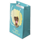 ハッピーバースデー!黒人女性ブロンド・アフロバブルガム スモールペーパーバッグ (裏面アングル)