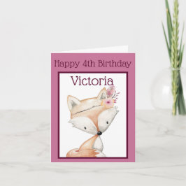 ハッピーバースデー（４歳） - トライバル狐 カード