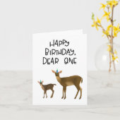 ハッピーバースデー、1親愛枚のカード カード (黄色い花)