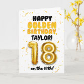 ハッピーバースデー 18歳の誕生日カード カード (黄色い花)