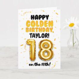 ハッピーバースデー 18歳の誕生日カード カード