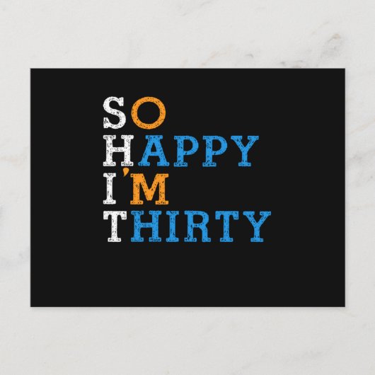 ハッピーバースデー 1990 30歳 ギフト ポストカード (正面)