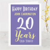 ハッピーバースデー(20歳) カード (黄色い花)