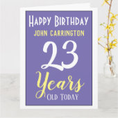 ハッピーバースデー（23歳） カード (黄色い花)