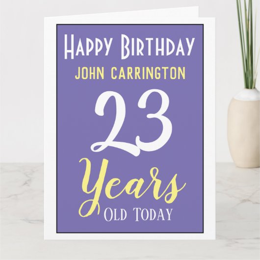 ハッピーバースデー（23歳） カード (正面)