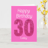 ハッピーバースデー- 30 カード (黄色い花)