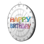 ハッピーバースデー- 3Dに似た贈カラフルり物 ダーツボード (正面右)