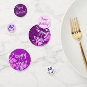 ハッピーバースデー"50およびすばらしい"タイポグラフィのパーティー コンフェッティ (グループ)