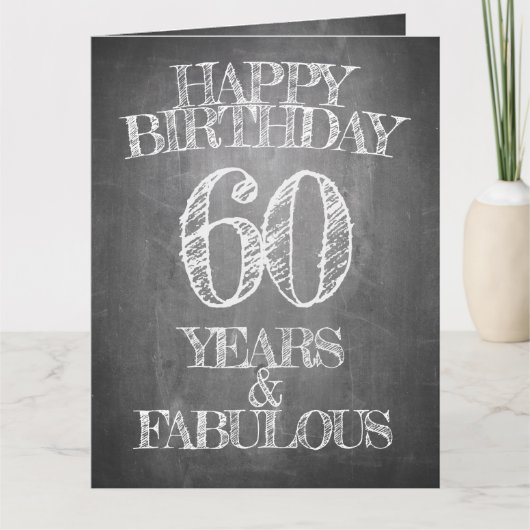 ハッピーバースデー- 60年で素晴らしい カード (正面)