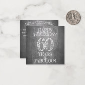 ハッピーバースデー- 60年で素晴らしい ノートカード (正面/裏面インサイチュ)