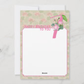 ハッピーバースデー: 7月誕生フラワーウォーターリリー シーズンカード (裏面)