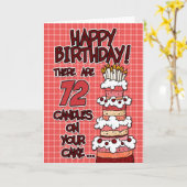 ハッピーバースデー- 72歳 カード (黄色い花)