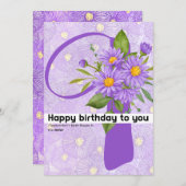 ハッピーバースデー:9月誕生フラワーアスト シーズンカード (正面/裏面)