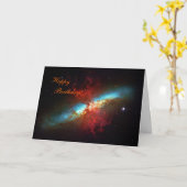 ハッピーバースデー- Aスターバスト銀河系 カード (黄色い花)
