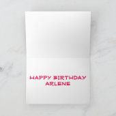ハッピーバースデー: """"ARLENE""""" カード (内部)
