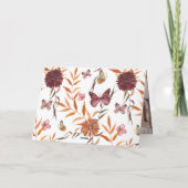 ハッピーバースデー | Boho Wildflowers with Photo カード (裏面)