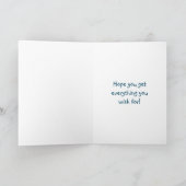 ハッピーバースデー | Boy on Bike in City パーソナライズされた カード (内部)