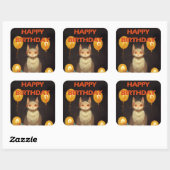 ハッピーバースデー!- catパーティー スクエアシール (シート)