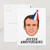 ハッピーバースデー Emmanuel Macron 誕生日 ポストカード (正面/裏面)