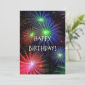 ハッピーバースデー、Fireworksお祝い カード (スタンド正面)