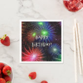 ハッピーバースデー、Fireworksお祝い スタンダードカクテルナプキン (インサイチュ)