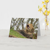 ハッピーバースデー- From the King (of the Jungle) カード (黄色い花)