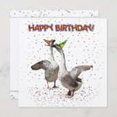 ハッピーバースデー!Geeseパーティーから 招待状 (正面/裏面)