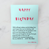 ハッピーバースデー- Gladysか石炭 カード (内部)