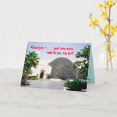 ハッピーバースデー- Gladysか石炭 カード (黄色い花)