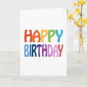 ハッピーバースデー- Happy カラフル Greeting カード (黄色い花)