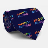 ハッピーバースデー- Happy 3D-like カラフル Gift ネクタイ (ロール)