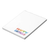ハッピーバースデー- Happy 3D-like カラフル Gift ノートパッド (回転)