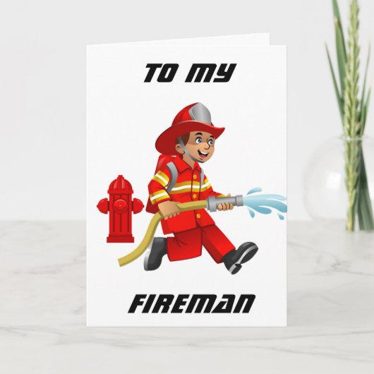 ハッピーバースデー**HOTTIE** & MY FAV FIREMAN カード (正面)
