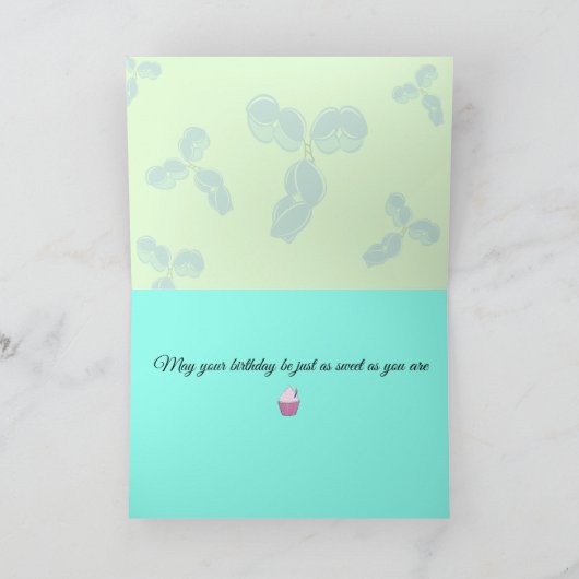 ハッピーバースデー- IgG -カスタムメッセージカード カード (内部)