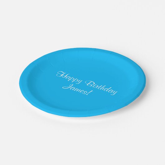 ハッピーバースデー(James)名はこちら ペーパープレート (アングル)