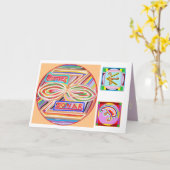 ハッピーバースデー- Karunaの霊気の治療 カード (黄色い花)