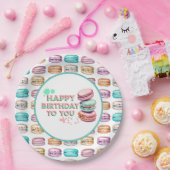 ハッピーバースデー | Macaron ペーパープレート (パーティー)