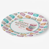 ハッピーバースデー | Macaron ペーパープレート (アングル)